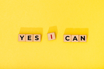 Yes I can message on wooden blocks. Motivational Words Quotes Concept