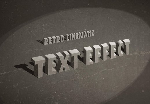 Vintage Old Movie Title Text Effect