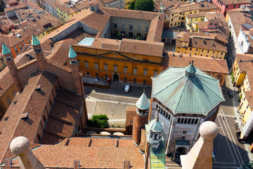 view of the square duomo , baptistery from the tower 
