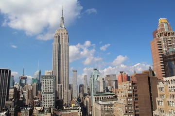 Fototapeta na wymiar skyline new york (vue de manhattan)