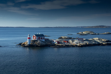 Coast of Sweden with clear skies in spring
