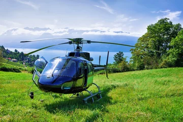 Stickers pour porte hélicoptère Hélicoptère à Lavaux Suisse