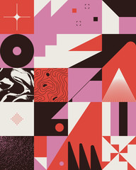 New Retro Pattern Artwork Design Composition