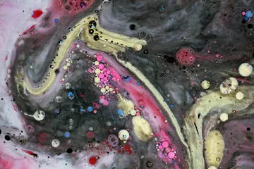 Outdoor kussens Abstract blots background. Acrylic colors in water. Marble texture. © Liliia