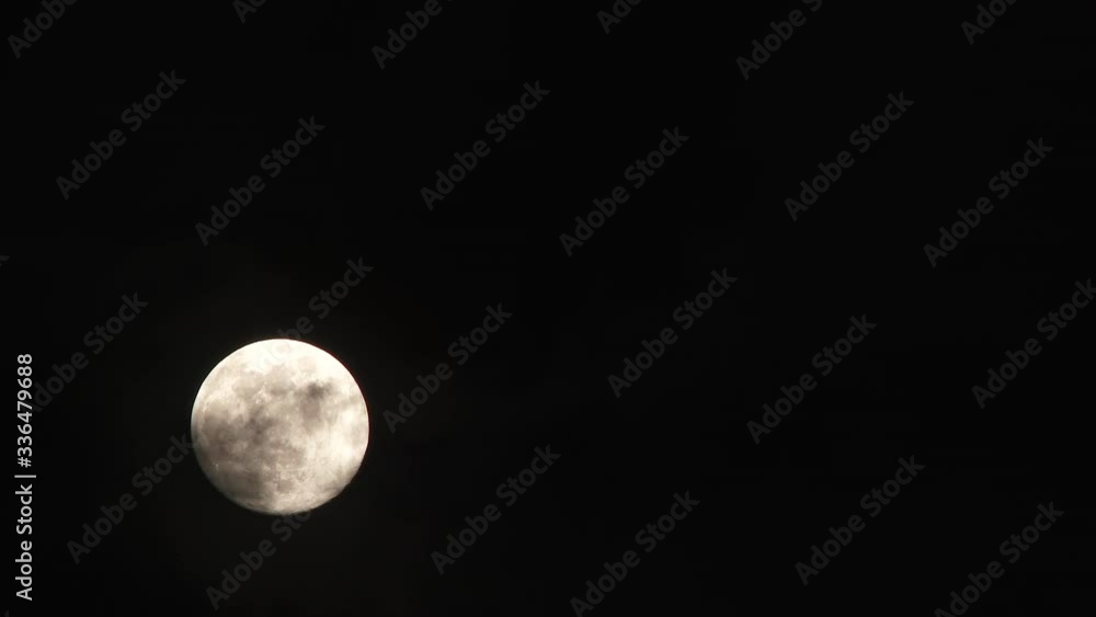 Canvas Prints clouds overtake full moon light timelapse