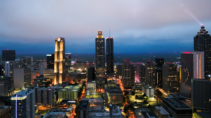 Fototapeta na wymiar Atlanta Georgia, Downtown, Night Shots in HQ