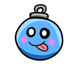 Cartoon Stylized Silly Christmas Bulb