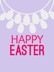 Happy Easter wishes greeting card on abstract background, graphic design illustration wallpaper