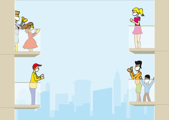 Applaudir les médecins au balcon