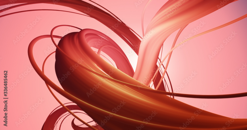 Poster abstract twisted lines. beautiful swirls, bright turbulence curls. smooth modern background design. 