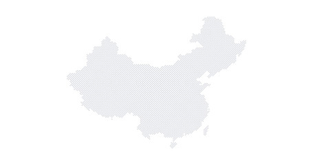 China country map backgraund made from halftone dot pattern, Vector illustration isolated on white background