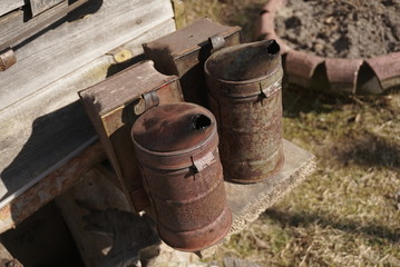 Bee Smokers. A Device That Emits Smoke For Subduing Bees In A Hive