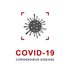 Covid-19 Coronavirus concept inscription typography design logo