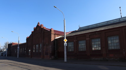 abandoned factory building in suburb