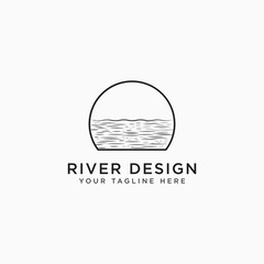 River Logo Icon Design Template Vector Illustration