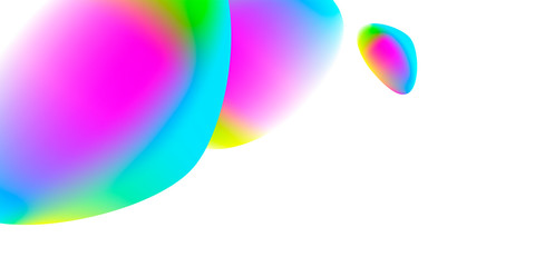 Modern lines colorful summer poster. Wave liquid shape in yellow blue colors background. Art design for your design