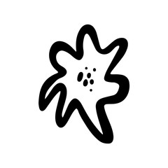 Flowers buds simple cute outline doodle digital art. Print for cards, invitations, banners, posters, web, wrapping paper, stickers, textiles, design, coloring for children and adults.