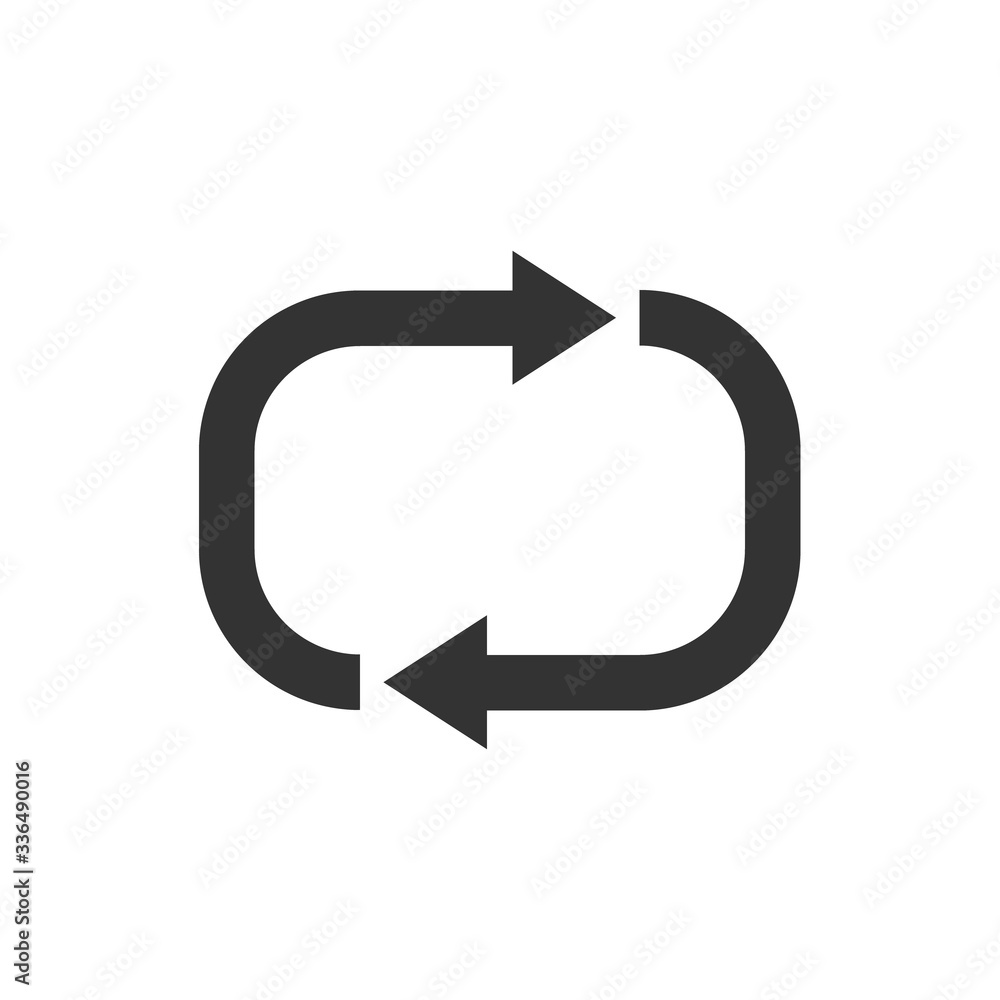 Poster branching arrow flat vector icon isolated on white.