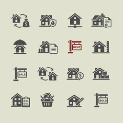 real estate vector icon set