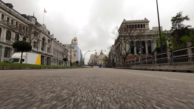 City tour by car in Madrid, Spain