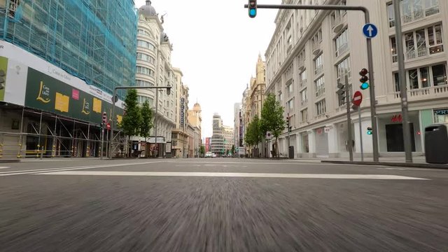 City tour by car in Madrid, Spain