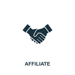Fototapeta premium Affiliate icon from streaming collection. Simple line Affiliate icon for templates, web design and infographics