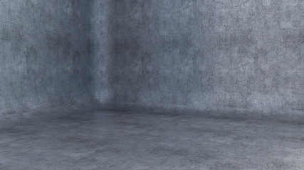 Dark empty metal interior background with scratches.