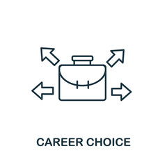 Career Choice icon. Line style symbol from productivity icon collection. Career Choice creative element for logo, infographic, ux and ui