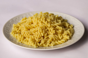 Turkish pasta in a white plate.