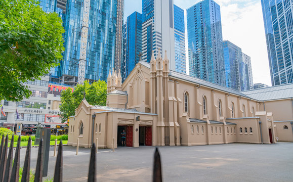 Melbourne Australia - March 9 2020; City Buildings And Skyline