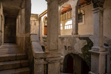 Cityscape in medieval town of Cerro al Volturno in Molise, Italy