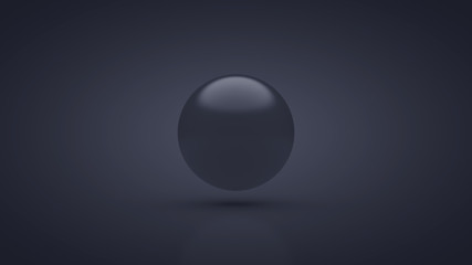 Perfect black sphere on black background, Abstract dark minimalist wallpaper, Minimal graphic concept