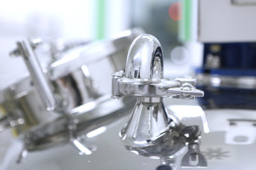 Reactors of suspensions and solutions. Manufacture of pharmaceutical industry. Production of suspensions, solutions for tablets. Reactor for manufacturing liquid, Clean room, Pharmaceutical plant
