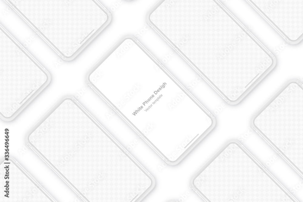 Poster vector phone. template for app. realistic template. mock up with empty screen for business presentat