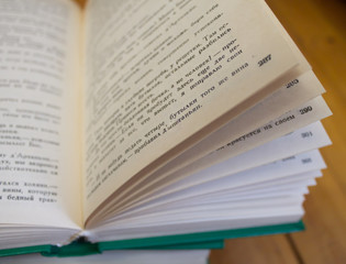 open book close up