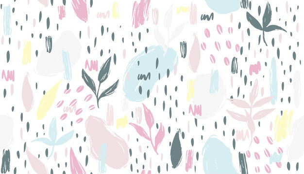 Seamless floral pattern.  Vector hand draw
