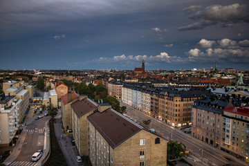 Fototapeta premium Sunset in Stockholm in late summer