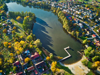 Lake in the Town , drone 