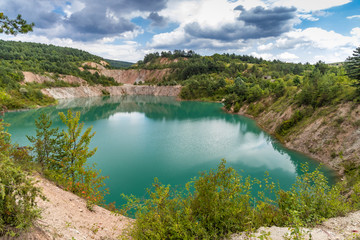 flooded former mine near Skrabske. Slovakia