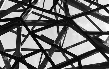 Fototapeta premium Criss-crossed steel framework