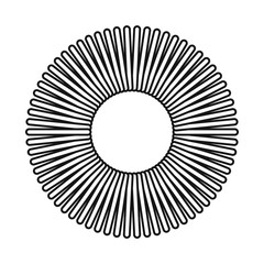 Vector illustration of coil and plastic symbol. Graphic of coil and spiral stock vector illustration.