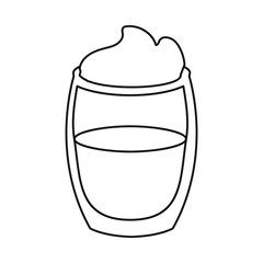 Isolated object of coffee and glass symbol. Graphic of coffee and mood stock vector illustration.