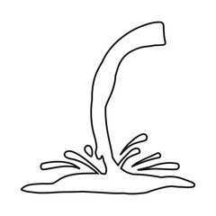 Vector illustration of splash and orange sign. Collection of splash and fresh vector icon for stock.