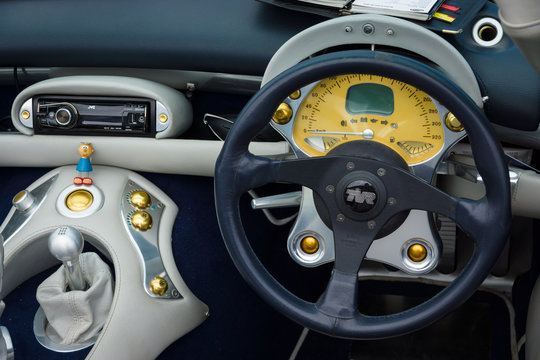 BERLIN, GERMANY - MAY 17, 2014: Cab of a sports car TVR Tuscan Speed 6. 27th Oldtimer Day Berlin - Brandenburg