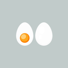 This is a vector egg isolated on gray background.