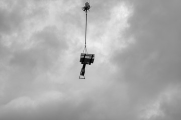 Obraz premium crane on a blue sky