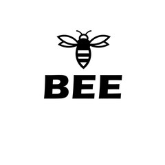 Vector sign poster with a bee