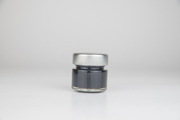 Canned tasty food - Jam jar on white colour background, close up studio object shot. Natural food...