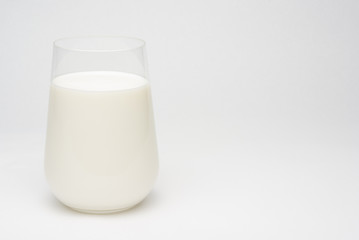 milk kefir cream in the glass