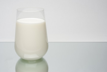 milk kefir cream in the glass